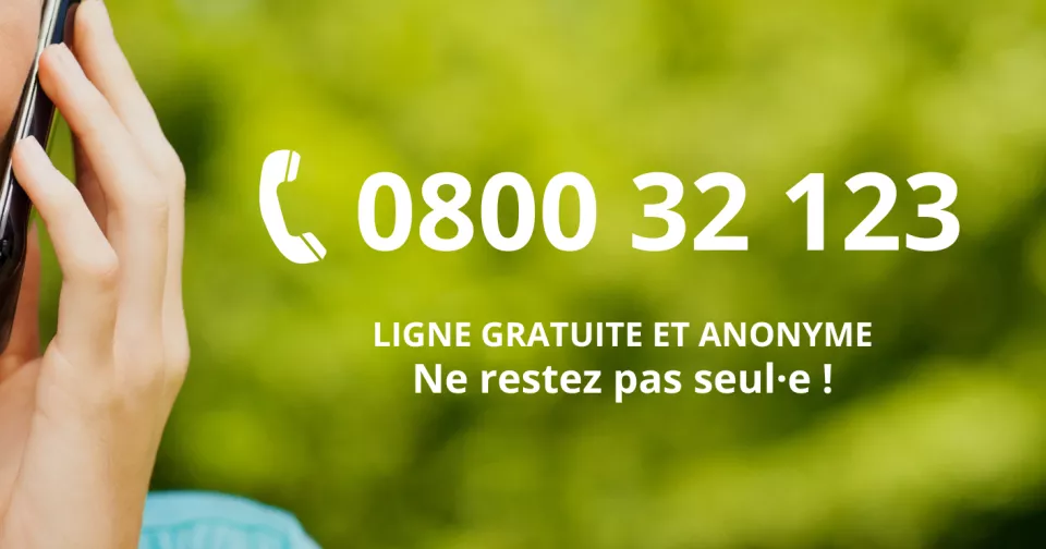 La ligne d'écoute 0800 32 123 est gratuite et anonyme