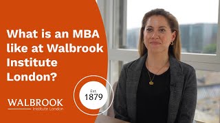 What is an MBA like at Walbrook Institute London?