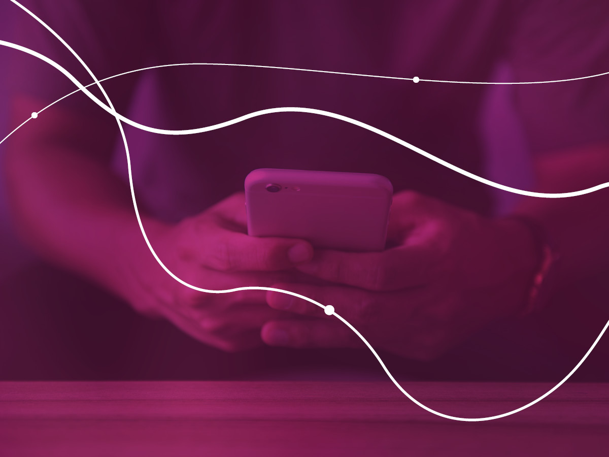 mobile device in someone's hands