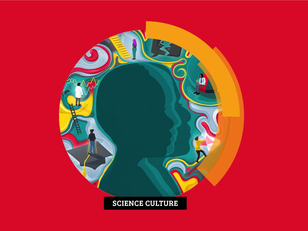 Thumbnail of the front cover of the racial and ethnic inequalities report - is a graphic of shadows of heads surrounded by cartoon people doing jobs