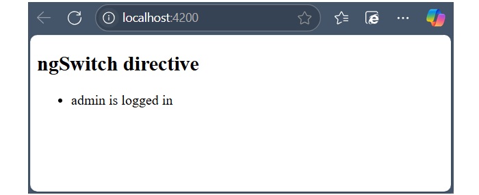 NgSwitch Directive