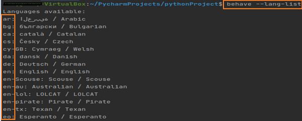 Supported Languages