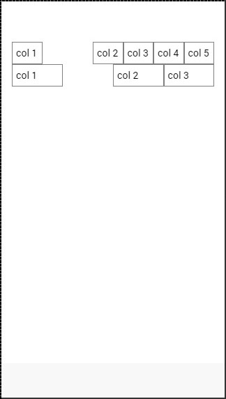 Ionic Grid Offset