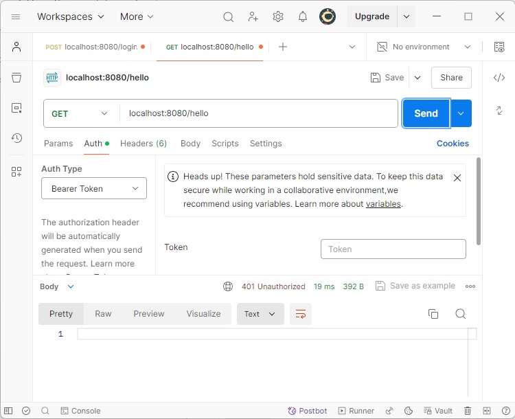 Postman Authorization Body