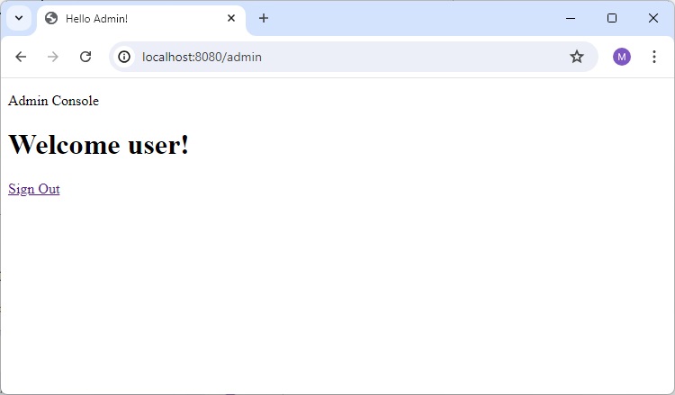 User Home Page
