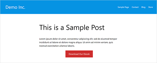 Aperçu du bouton d'appel à l'action