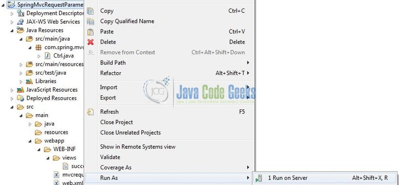 Spring @RequestParam Annotation - Deploy Application on Tomcat