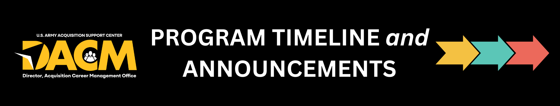 New DACM Timeline banner