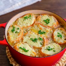 オニオングラタン風きのこたっぷり鶏鍋