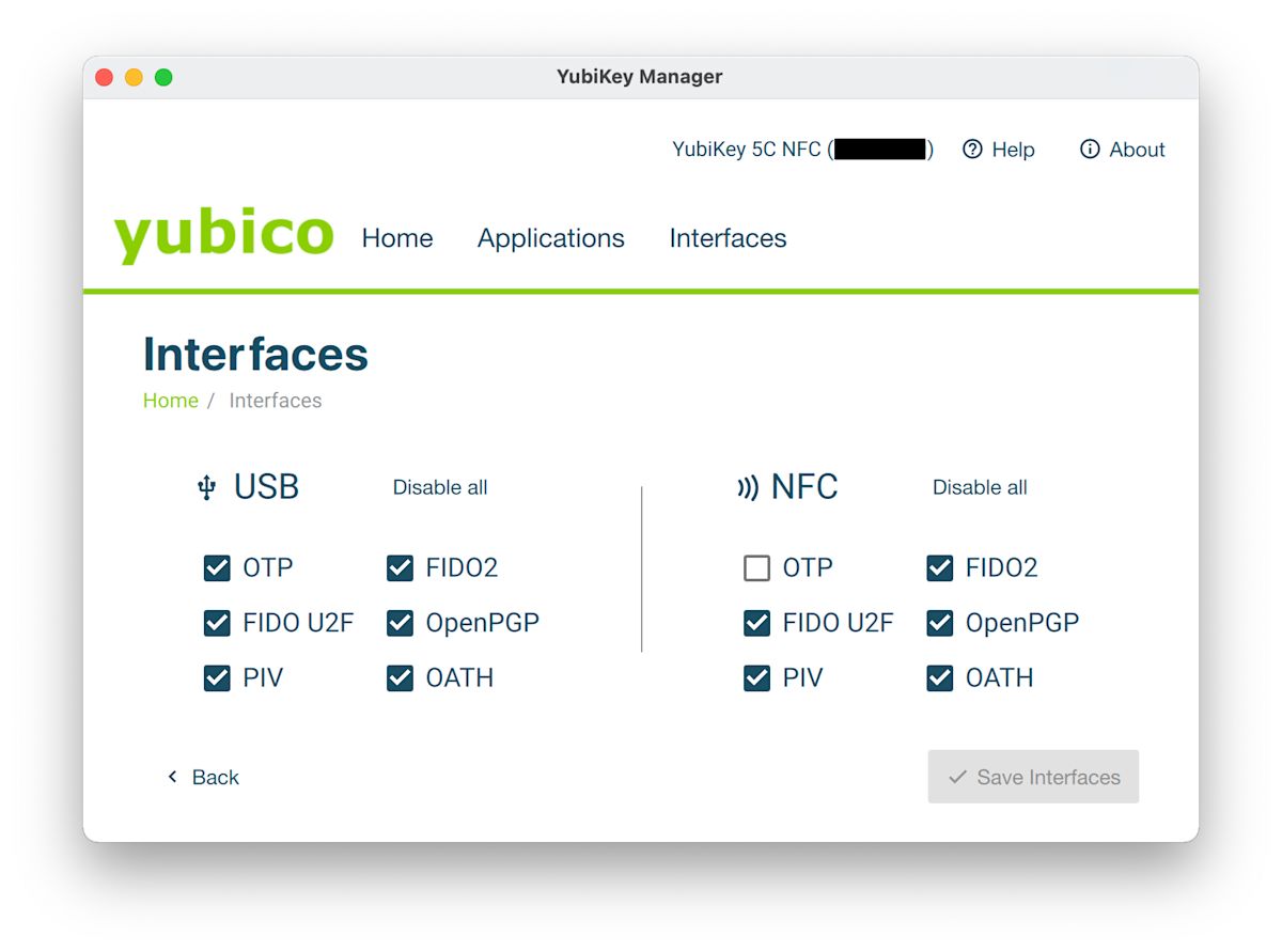 Gestor de YubiKey