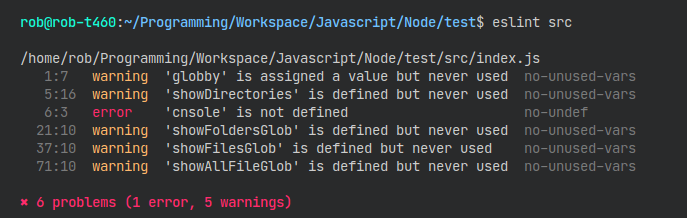 ESLint On Command Line Interface