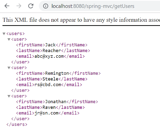 Spring MVC XML generation