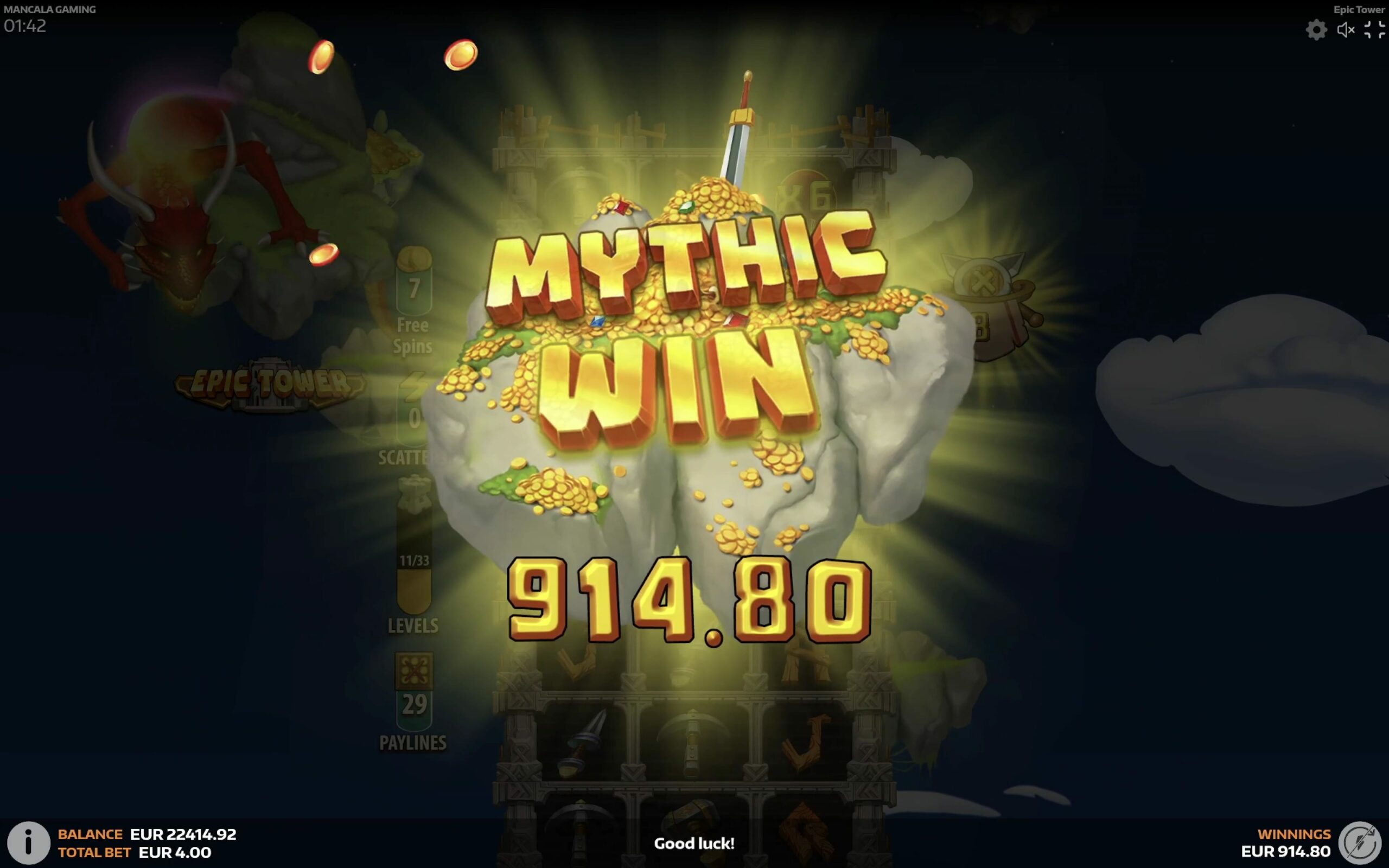 Epic Tower Mythic Win