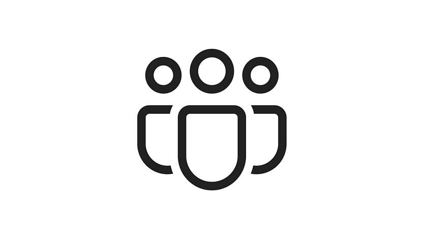 Iconography of 3 outlines of human figures.