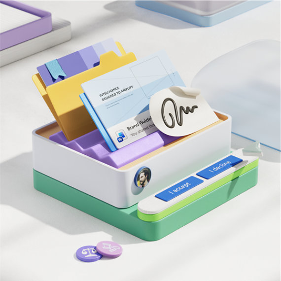 Gráfico que mostra um organizador que contém documentos e outras informações do usuário relacionadas à privacidade.