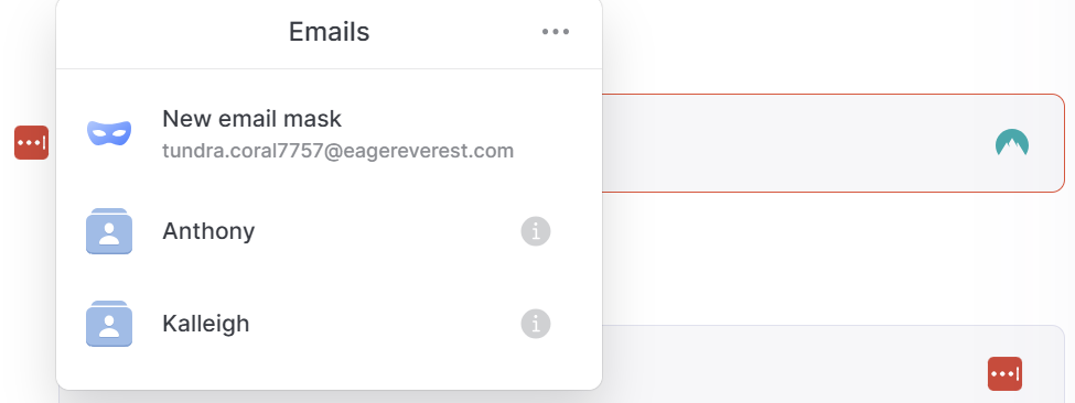 NordPass email masking