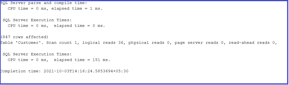 Execution Time | SQL Query Optimization