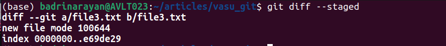 git diff