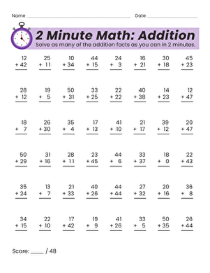 2 Minute Math: Addition large image