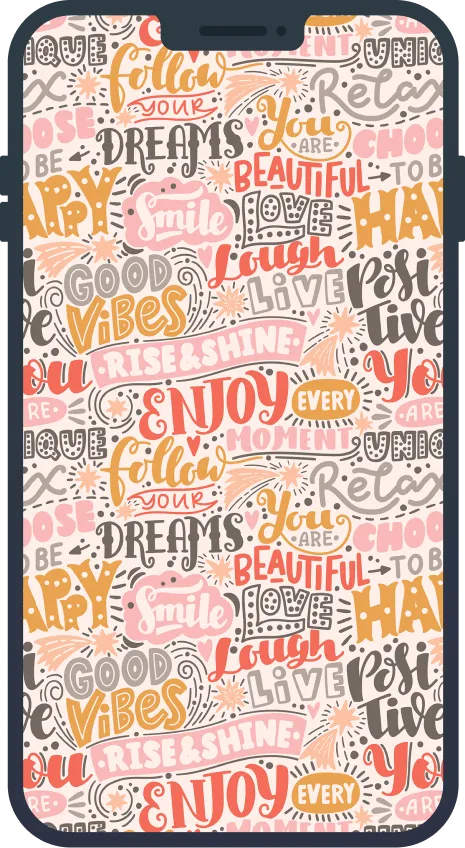 Patterned wallpaper on iPhone