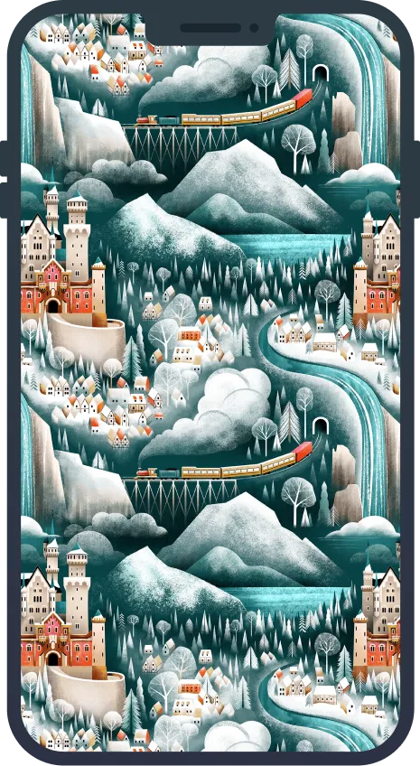 Patterned wallpaper on iPhone