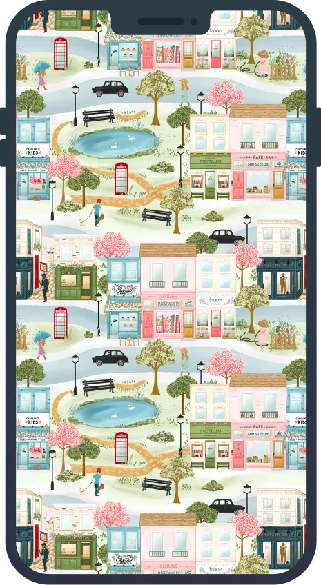 Patterned wallpaper on iPhone