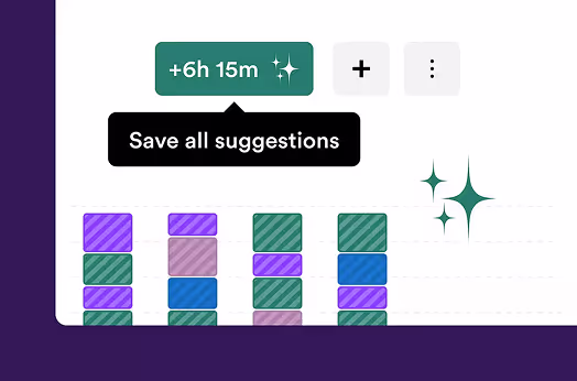 Screenshot of Timely AI timesheet feature