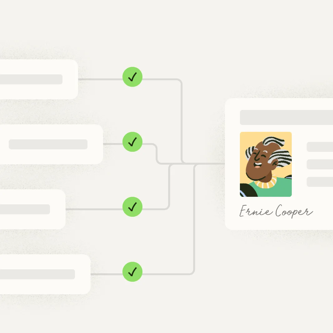 Identity verification with multiple data checks.