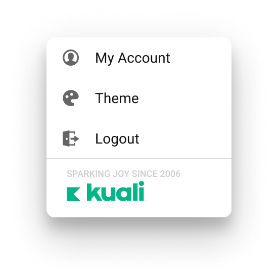 Kuali - image of a menu