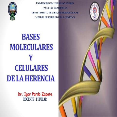 Bases moleculares de la herencia. 2016. Dr. Igor Pardo Zapata. Docente Titular