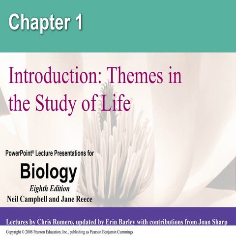 Chapter 1 Introductory course Biology Camp