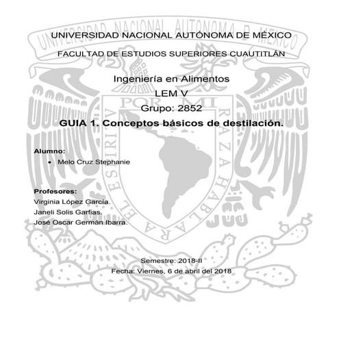 Guia resuelta de destilación