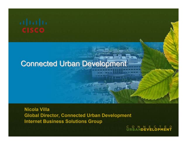 Nicola Villa - Connected Urban Development program update