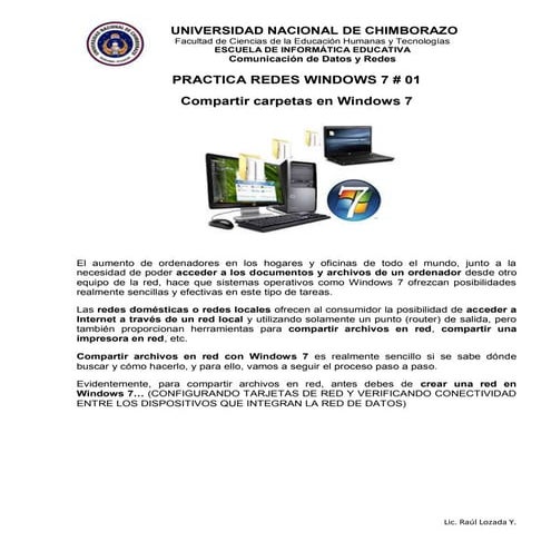02 practica redes windows 7 (compartir archivos y escritorio remoto)