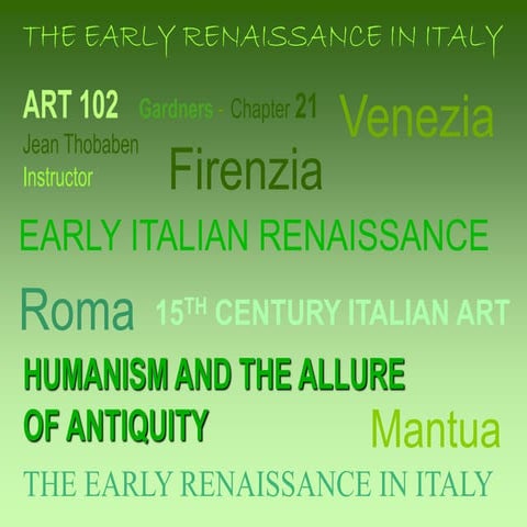 03 Early Renaissance in Italy