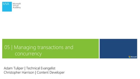 05   managing transactions