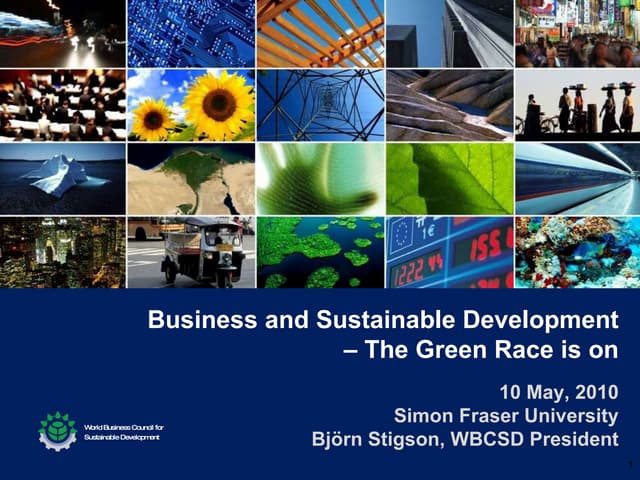 Business and Sustainable Development - The Green Race is On