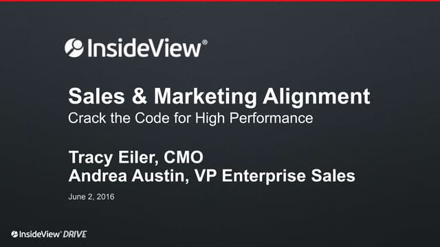 InsideView Sales and Marketing Alignment - InsideView Drive