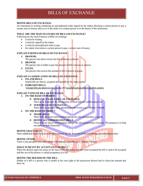 06 bills of exchange