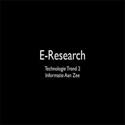 Informatie Aan Zee - TTT E-Research