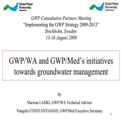Groundwater management, GWP Strategy Goal 1