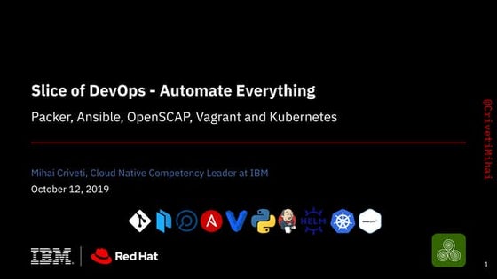 Mihai Criveti - PyCon Ireland - Automate Everything