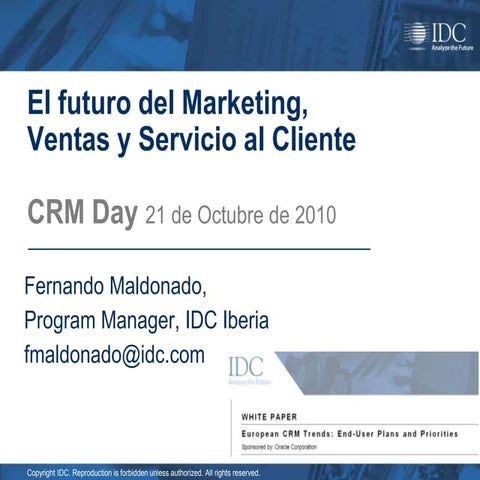 Oracle Aplicaciones CRM Day  21 Octubre 2010 