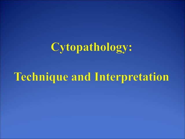 introduction of cytopathology