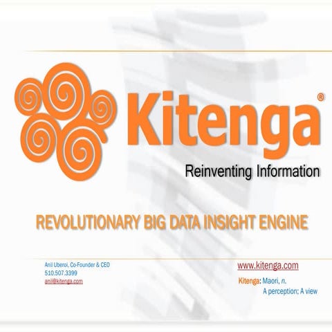 TCS Innovation Forum 2012 - Kitenga