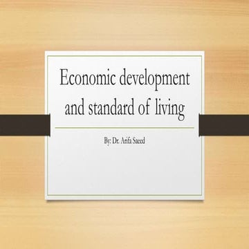 economic development and standard of living