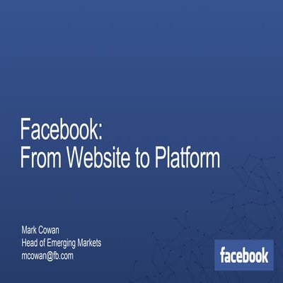 2011.02 Mark Cowan – Facebook best practices and strategies