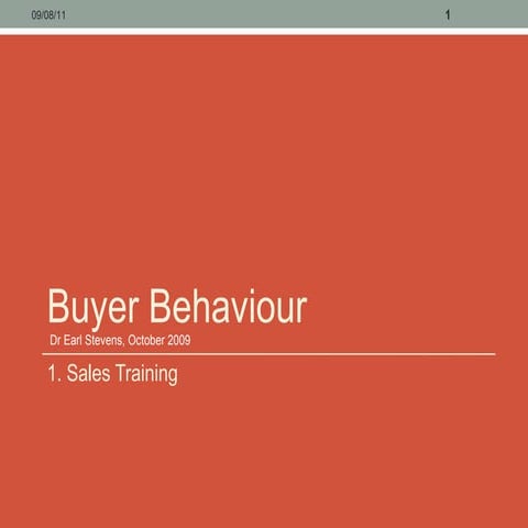 1. sales training   buyer behaviour
