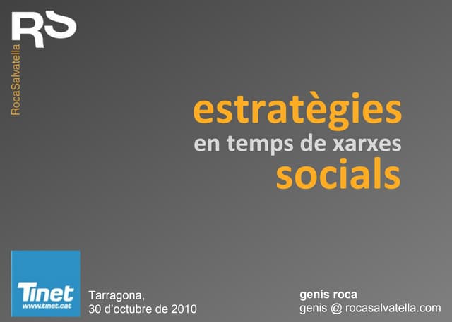 Estratègies en temps de xarxes socials