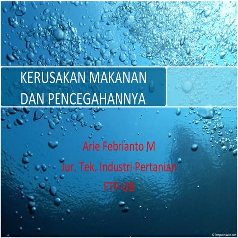 10. kerusakan bahan makanan